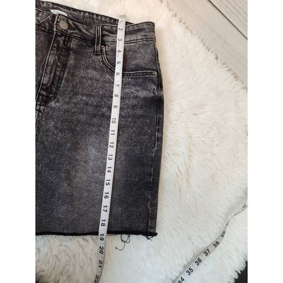 Old Navy Women's Black Gray Cotton Solid Pockets Mini Jeans‎ Skirts Size 12 - Picture 6 of 6